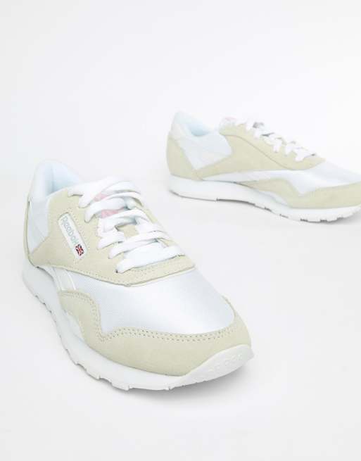 Cream store reebok trainers