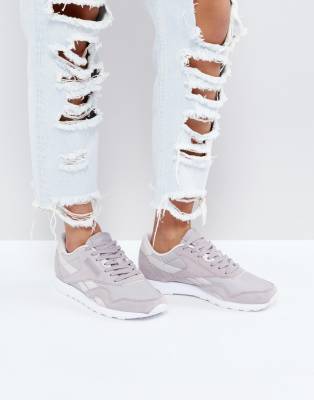 Reebok Classic Nylon X Face Sneakers In Lilac Gray |