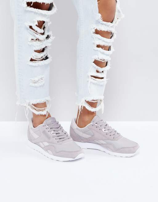 Undertrykke Umulig Sult Reebok Classic Nylon X Face Sneakers In Lilac Gray | ASOS