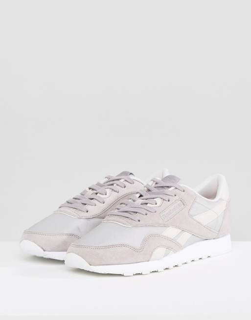 Undertrykke Umulig Sult Reebok Classic Nylon X Face Sneakers In Lilac Gray | ASOS