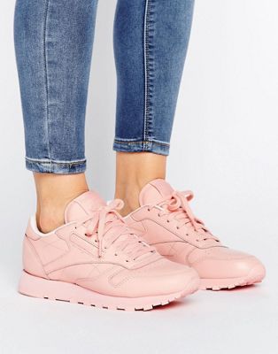 reebok classic nylon x face pink trainers