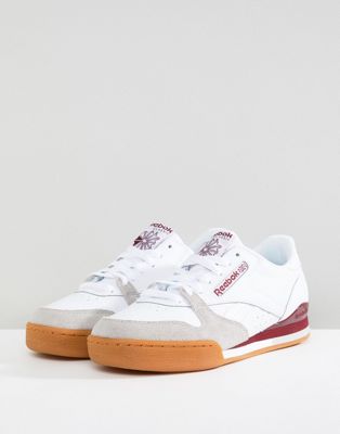 Reebok Classic Phase 1 Pro Trainers In White And Red | ASOS