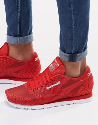Reebok Classic Runner Jacquard Sneakers In Red V70779 | ASOS