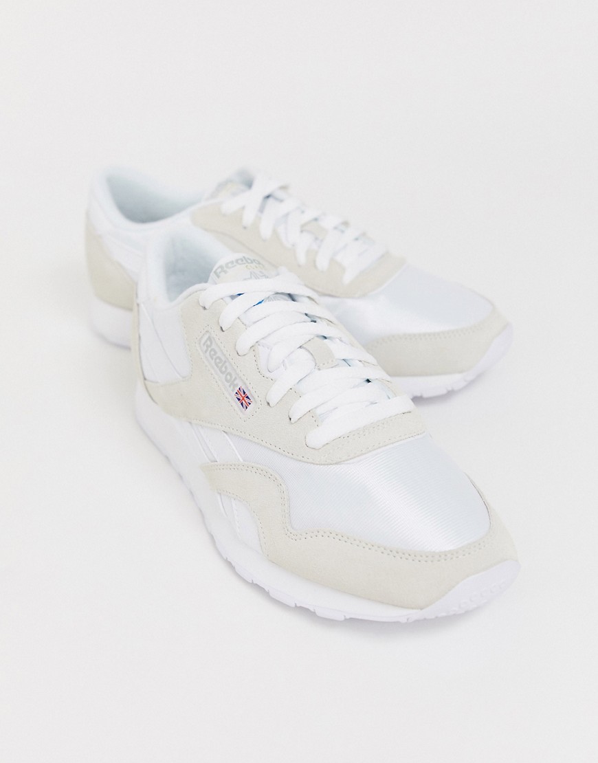 Reebok - Classic - Sneakers in nylon bianche-Bianco