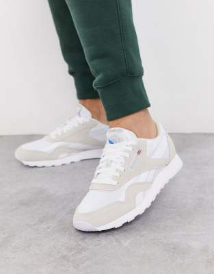 reebok classic nylon bianche