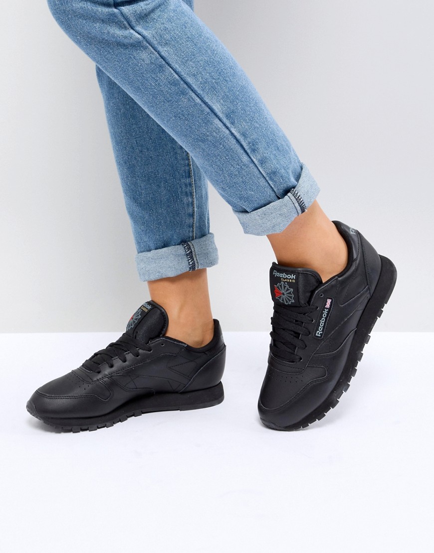 Reebok Classic svarta sneakers i läder