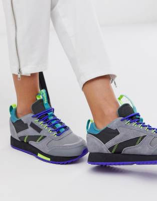 gray reebok shoes