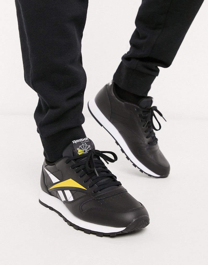 Reebok - Classic - Vector - Leren sneakers in zwart