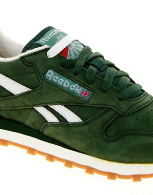 reebok classic vintage green sneakers