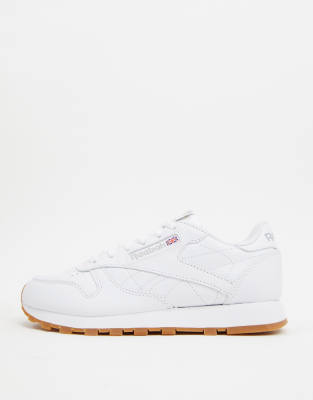 white reebok classic gum sole
