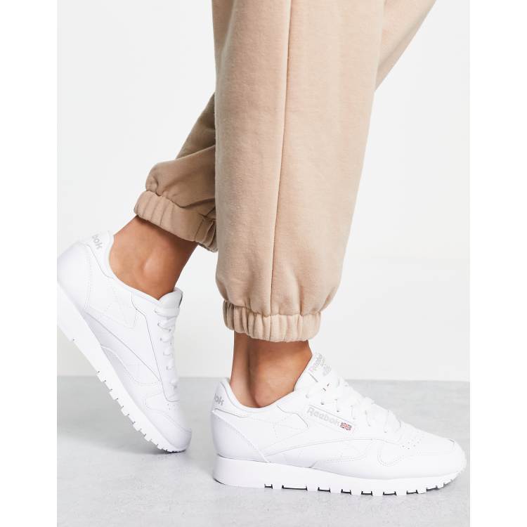 barbería formación puñetazo Reebok Classic White Leather Sneakers | ASOS