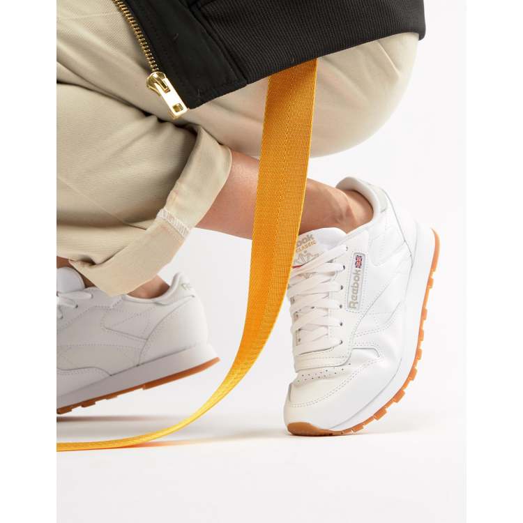 Reebok classic cheap leather gum trainers