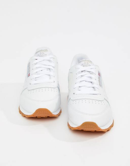 Reebok Classic white leather trainers with gum sole, 2 of 4