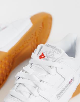 reebok classic workout sneakers with gum sole