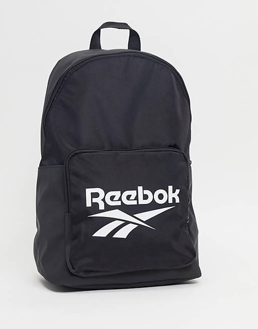 Men Reebok Classics backpack in black with large logo 