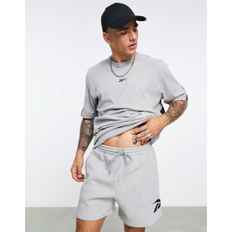 Reebok small logo legging shorts in grey, ASOS