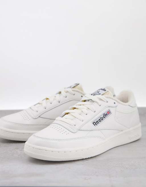 Reebok Classics Club C 1985 TV trainers in off white with black details