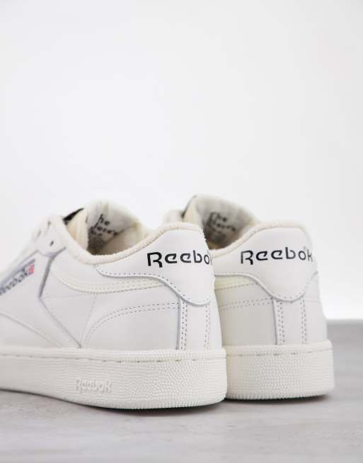 Reebok Classics Club C 1985 TV trainers in off white with black details