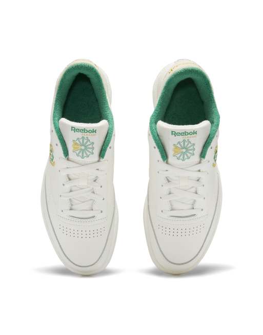 Reebok Classics Club C 85 Tennis sneakers in Chalk/Green ASOS