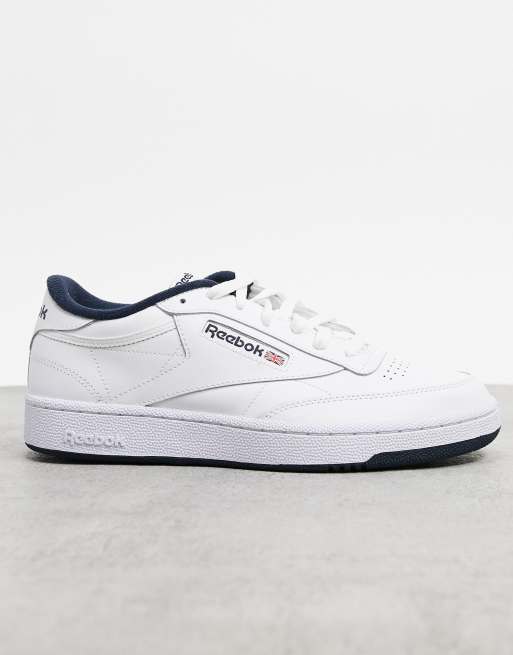 Reebok club c 85 trainers in white & blue