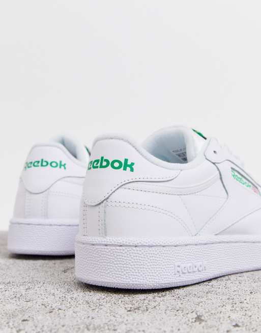 Reebok Classic Leather sneakers in white with gum sole, ASOS