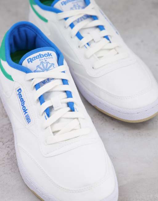 Reebok Classics - Club C Grow - Råhvide sneakers med grøn hæl, 3 af 4