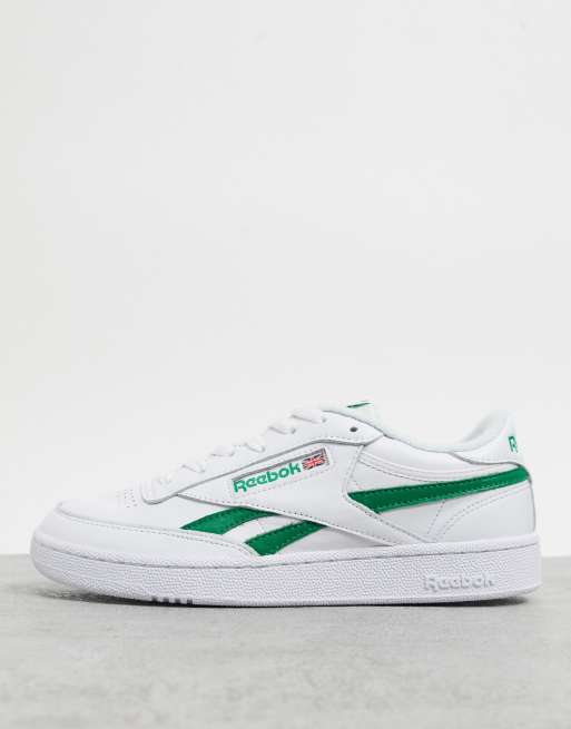 Reebok Classics Club C Revenge trainers in white and green | ASOS