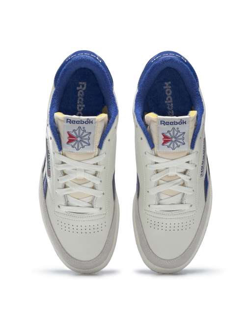 Reebok Club C 85 sneakers in white with navy detail