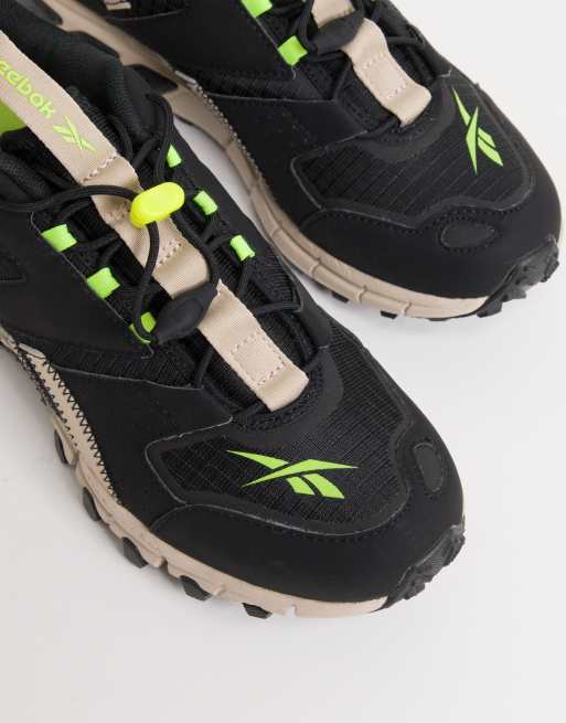 Reebok Classics DMXPERT sneakers in black beige neon lime