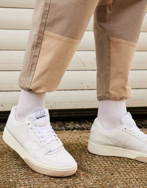 Reebok classics dual court trainers in white ASOS