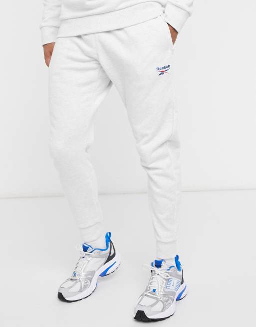 Reebok Classics essentials joggers with vector logo in light grey | ASOS