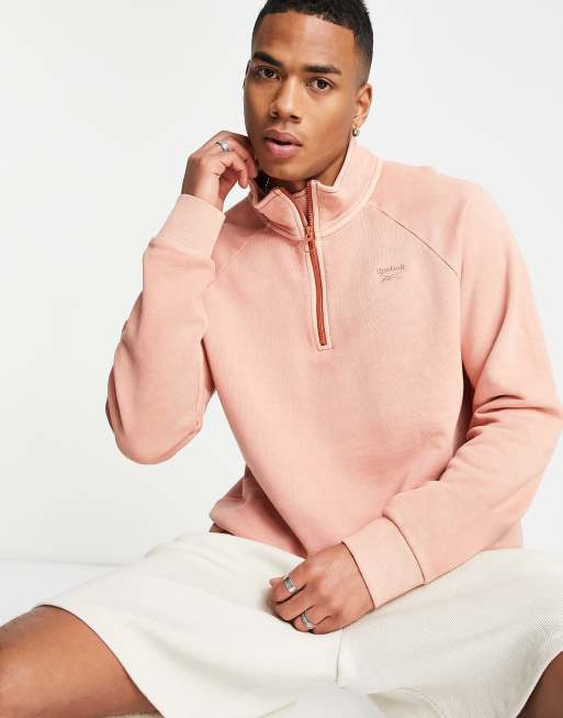 Reebok Classics half zip sweatshirt in pink ORANGE ASOS