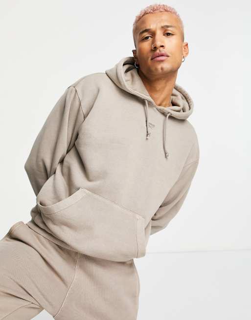 Reebok velour hoodie in black exclusive to asos