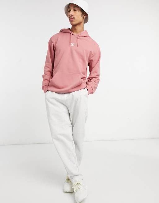 Reebok Classics hoodie with central logo in dusty pink exclusive to ASOS