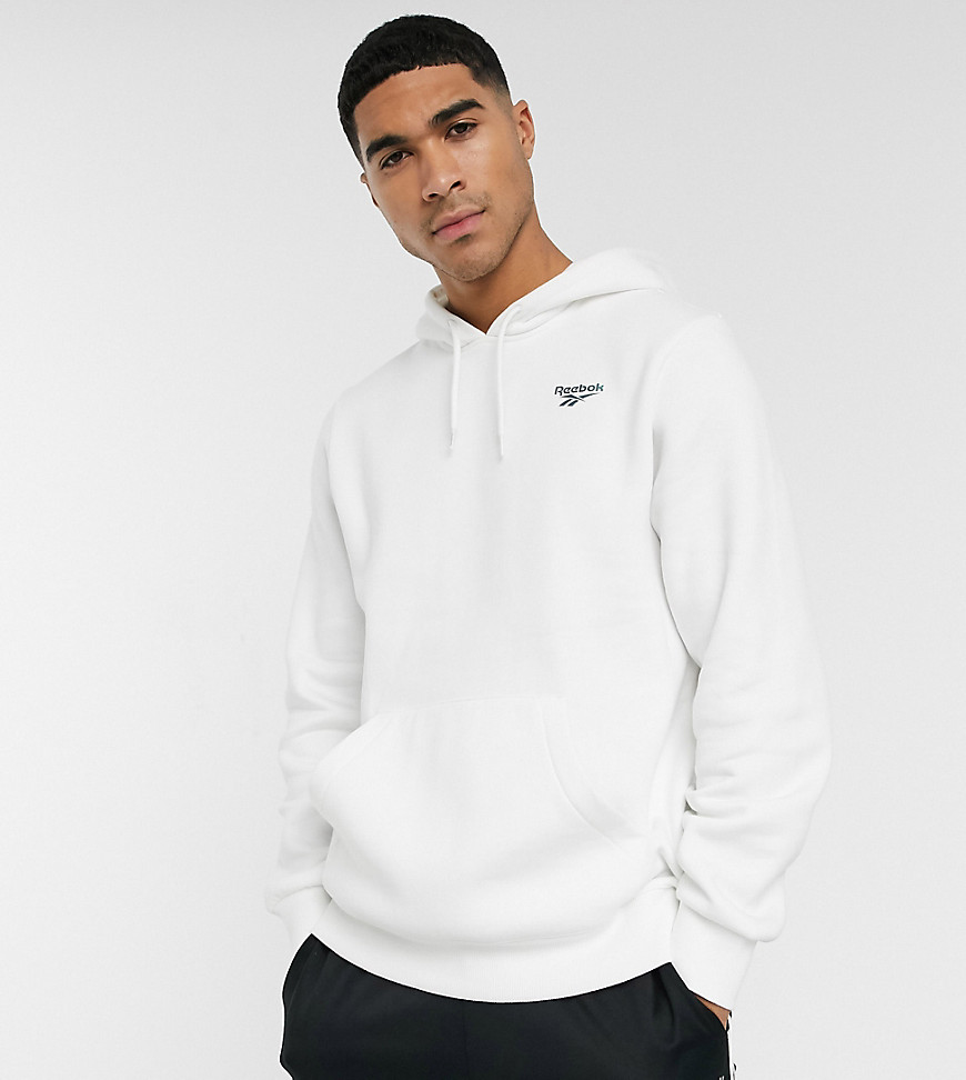 Reebok classics hoodie with reflective back print in white exclusive to asos