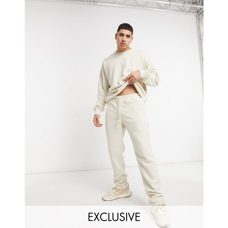 Pantaloni e leggings Uomo Reebok Classics In esclusiva per - Toast - Joggers in spugna terry colore bianco sporco in coordinato