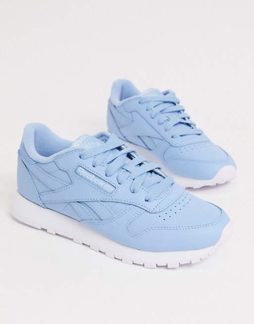 Reebok Classics leather sneakers in fluid blue & white