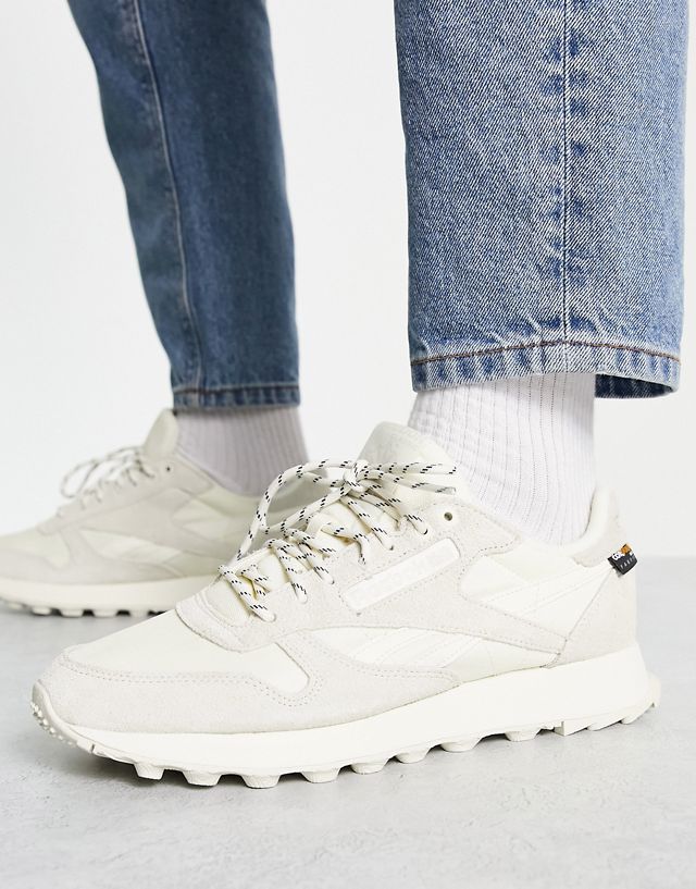Reebok Classics leather sneakers in off white