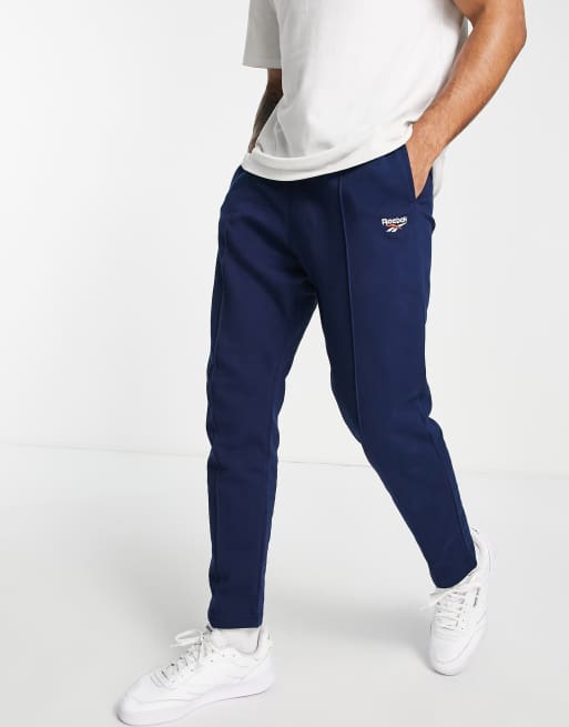 Reebok Classics open hem vector sweatpants in collegiate navy