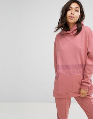 pink reebok hoodie