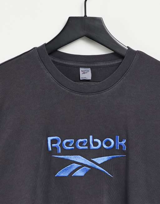 Reebok Classics premium t-shirt in washed black