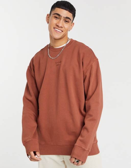 Reebok classic shop sweatshirt brown