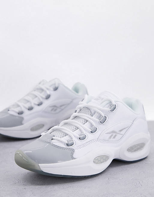 Reebok Classics Question Low trainers in white and grey