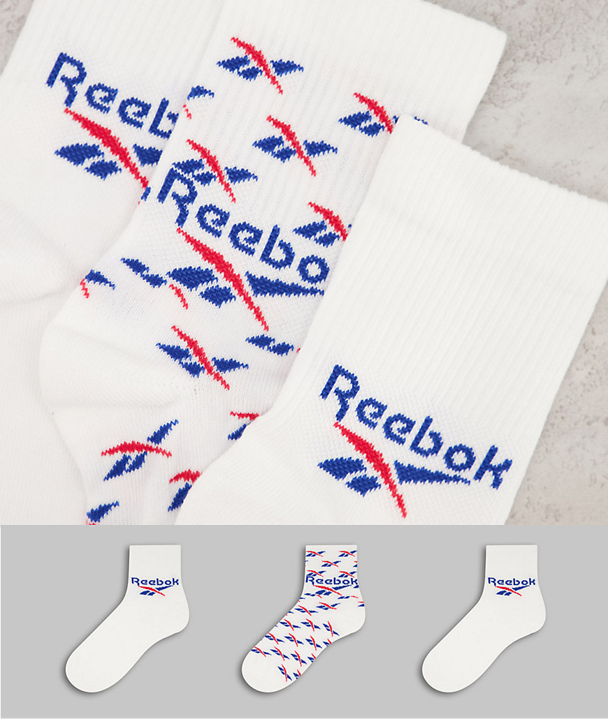 Reebok Classics - Set van 3 paar sokken in wit