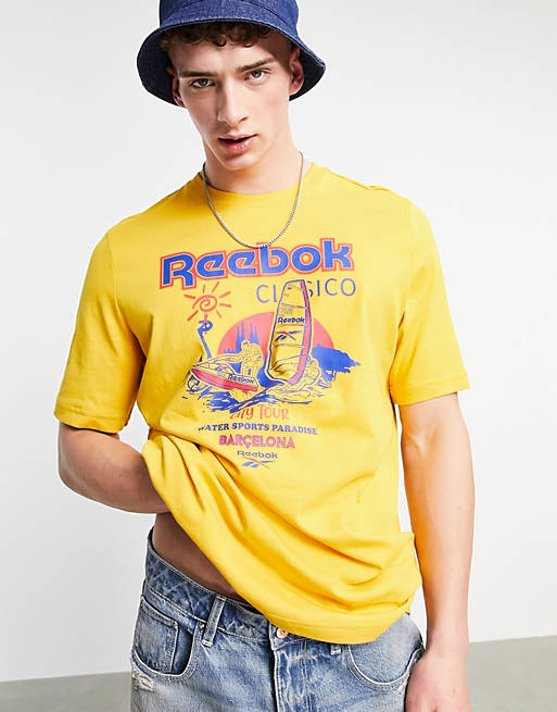  Reebok Classics souvenir 3 t-shirt in yellow 