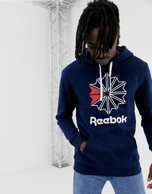 Reebok Classics Starcrest Pullover Hoodie In Navy DH2107 | ASOS