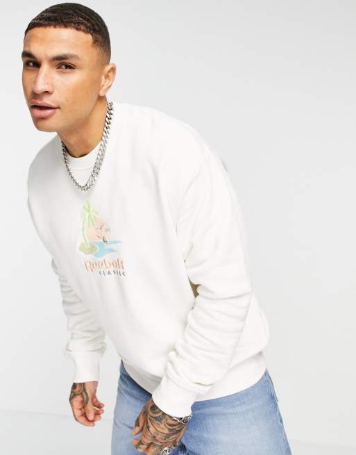 Reebok classic deals sweatshirt white