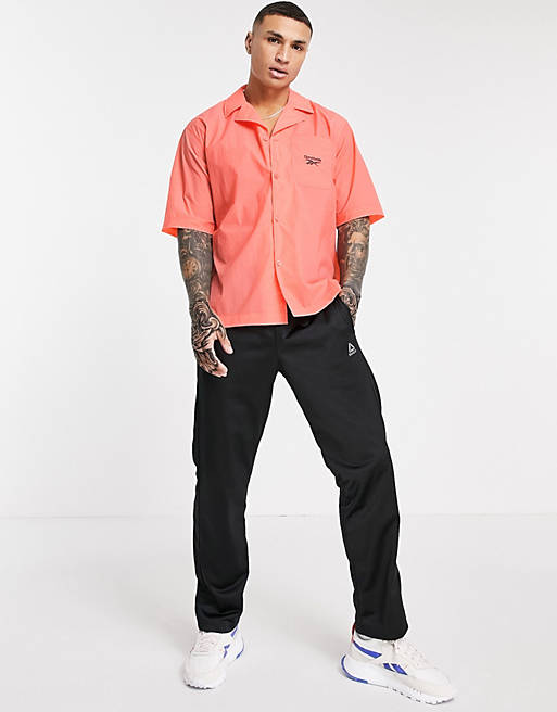 Shirts Reebok Classics summer revere collar shirt co-ord in orange 