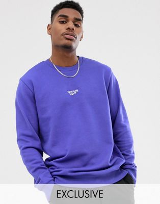 Reebok classics sweatshirt with central 