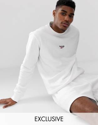 reebok white sweatshirt